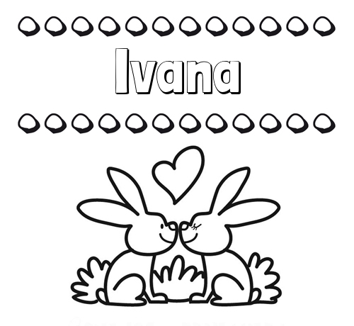 Colorear las letras de los nombres con conejitos