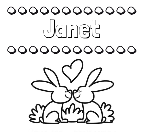 Colorear las letras de los nombres con conejitos