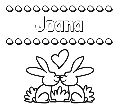 Colorear las letras de los nombres con conejitos