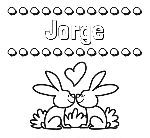 Colorear las letras de los nombres con conejitos