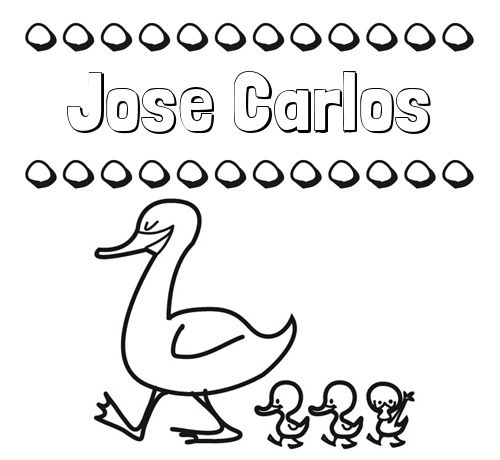 Patos: dibujos de nombres para imprimir