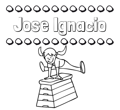 Dibujos infantiles para imprimir: su nombre y niña jugando