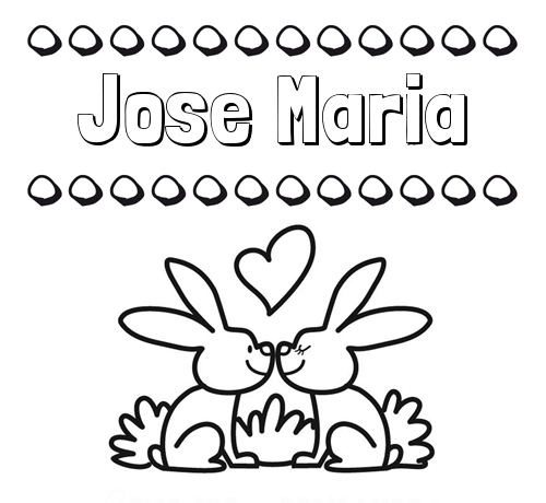 Colorear las letras de los nombres con conejitos