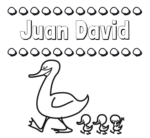 Patos: dibujos de nombres para imprimir