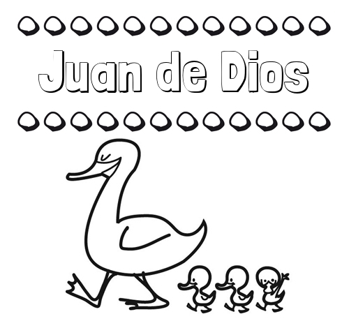 Patos: dibujos de nombres para imprimir