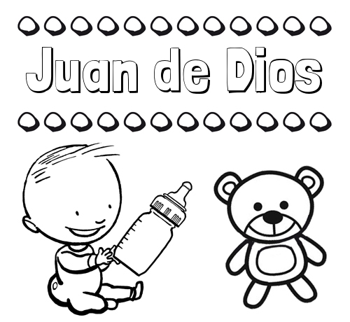 Divertidos dibujos de nombres: peluche y bebé