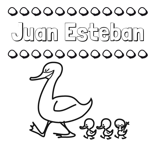 Patos: dibujos de nombres para imprimir