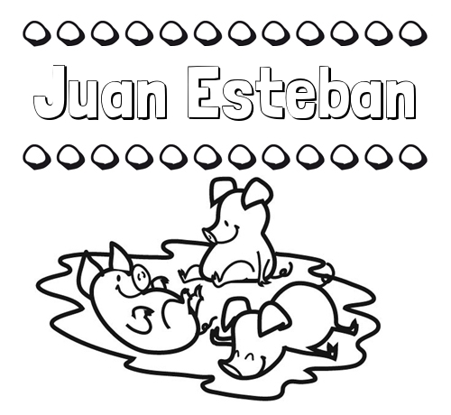 Dibujos para colorear: nombres y los tres cerditos