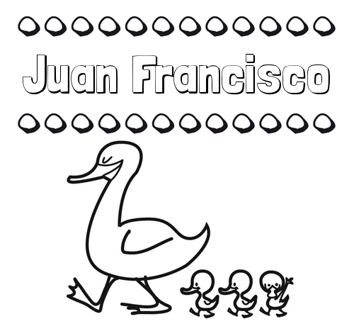 Patos: dibujos de nombres para imprimir