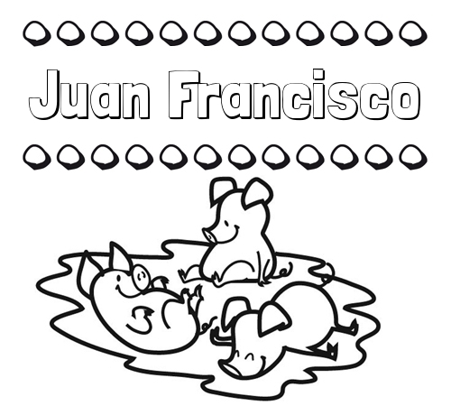 Dibujos para colorear: nombres y los tres cerditos