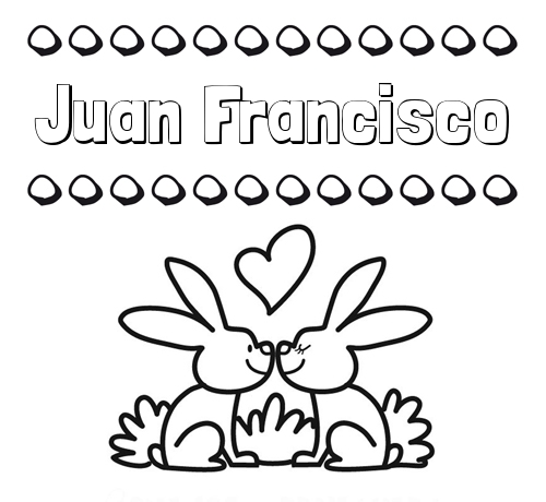 Colorear las letras de los nombres con conejitos