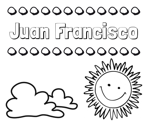 Dibujo de nombres en el cielo para pintar