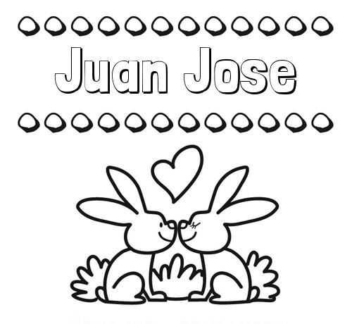 Colorear las letras de los nombres con conejitos