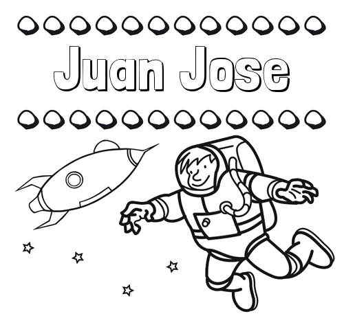 Dibujo de nombres en el espacio para imprimir