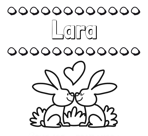 Colorear las letras de los nombres con conejitos