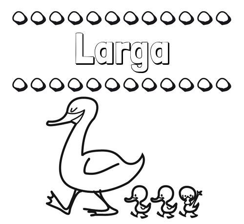 Patos: dibujos de nombres para imprimir