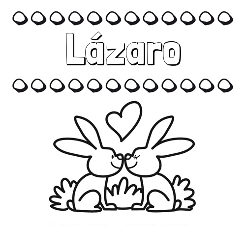 Colorear las letras de los nombres con conejitos