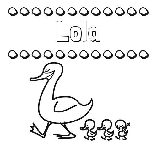 Patos: dibujos de nombres para imprimir