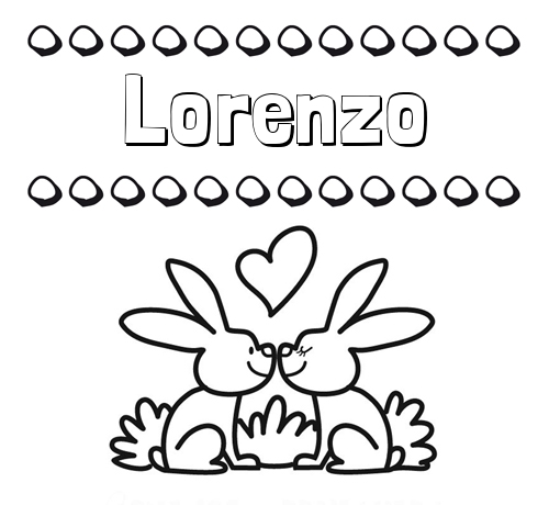 Colorear las letras de los nombres con conejitos