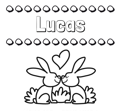 Colorear las letras de los nombres con conejitos