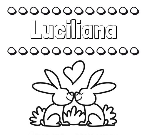 Colorear las letras de los nombres con conejitos