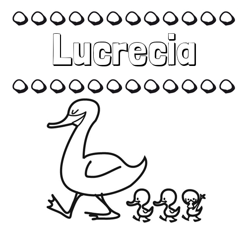 Patos: dibujos de nombres para imprimir