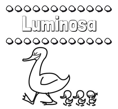 Patos: dibujos de nombres para imprimir