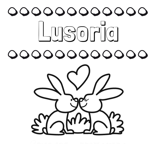 Colorear las letras de los nombres con conejitos