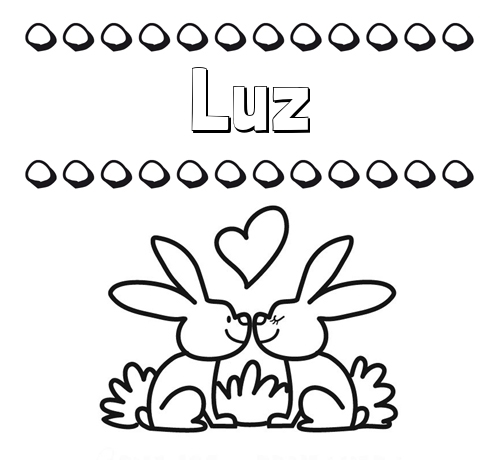 Colorear las letras de los nombres con conejitos