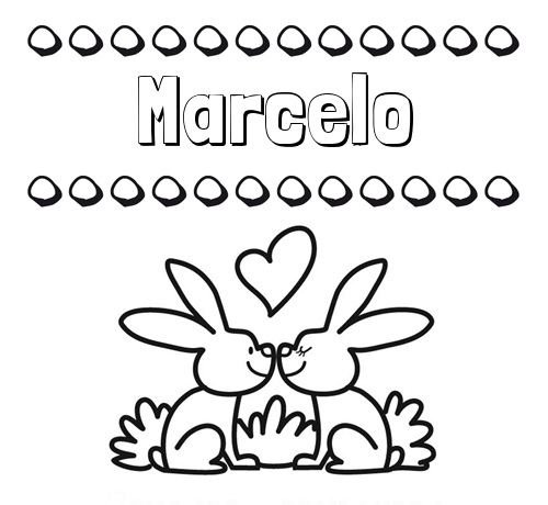 Colorear las letras de los nombres con conejitos