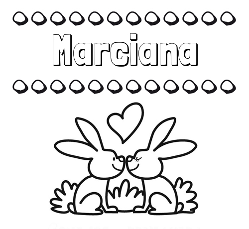 Colorear las letras de los nombres con conejitos