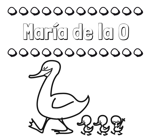 Patos: dibujos de nombres para imprimir