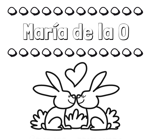 Colorear las letras de los nombres con conejitos