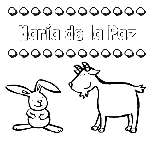 Dibujos para niños: su nombre con animales