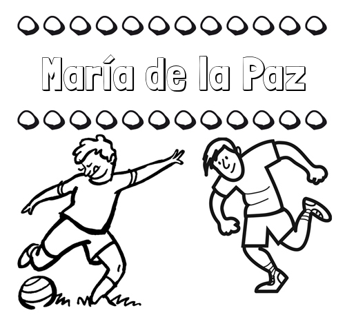 Dibujar las letras de nombres y fútbol