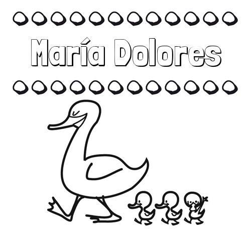 Patos: dibujos de nombres para imprimir