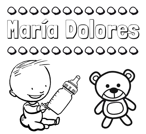 Divertidos dibujos de nombres: peluche y bebé