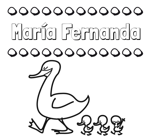 Patos: dibujos de nombres para imprimir