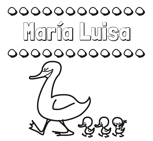 Patos: dibujos de nombres para imprimir