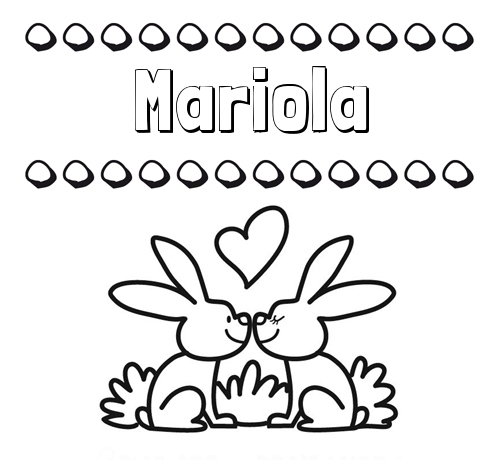 Colorear las letras de los nombres con conejitos