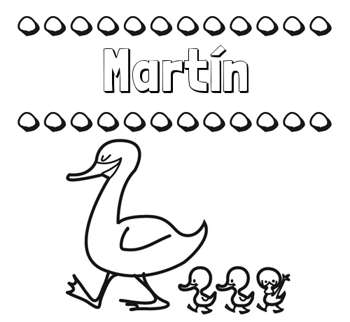 Patos: dibujos de nombres para imprimir