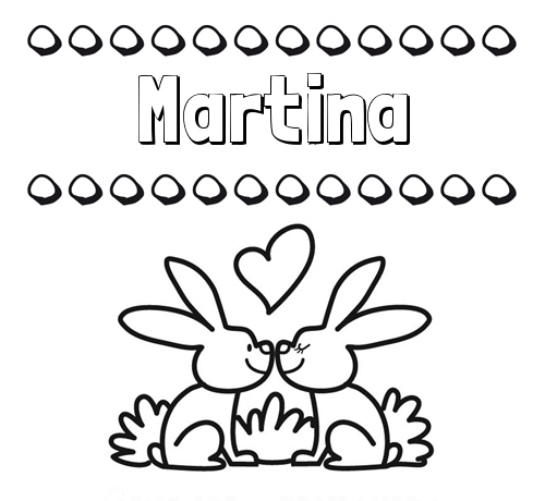 Colorear las letras de los nombres con conejitos