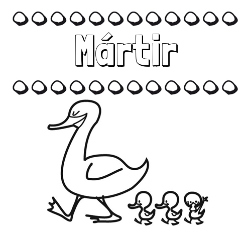 Patos: dibujos de nombres para imprimir