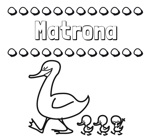 Patos: dibujos de nombres para imprimir