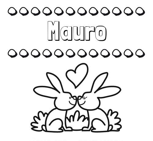 Colorear las letras de los nombres con conejitos