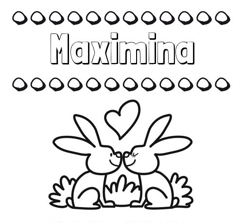 Colorear las letras de los nombres con conejitos