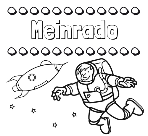 Dibujo de nombres en el espacio para imprimir