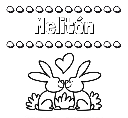 Colorear las letras de los nombres con conejitos