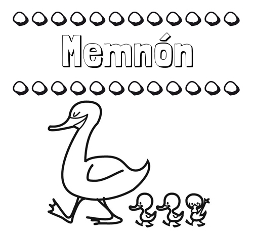 Patos: dibujos de nombres para imprimir