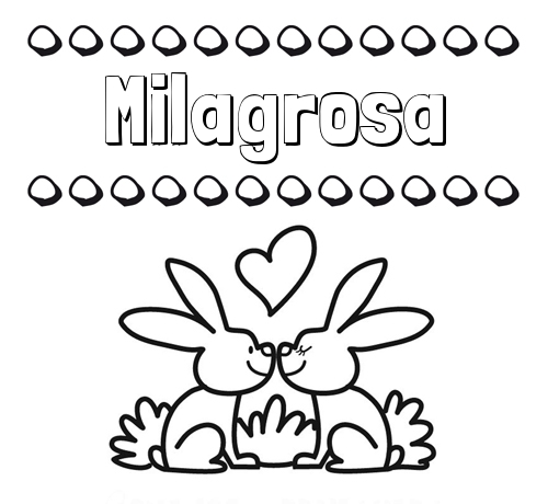 Colorear las letras de los nombres con conejitos